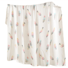 愛北鼻 新生兒雙層包巾 竹節棉 七彩葉子 紗布包巾 新生兒禮物