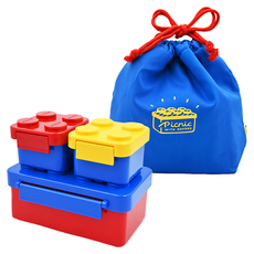OXFORD 積木造型便當盒組, 混合顏色, 1組