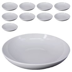 TATUNG 大同磁器 圓深盤, 白色, 10個