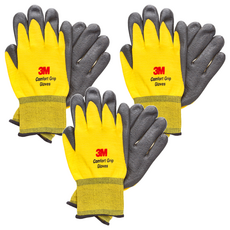3M 亮彩舒適型止滑耐磨手套 黃色, 黃, 3雙