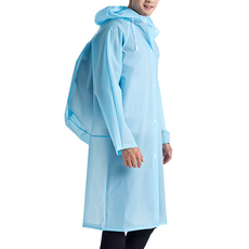捷華 背包雨衣 環保EVA材質, 藍色, M, 1件