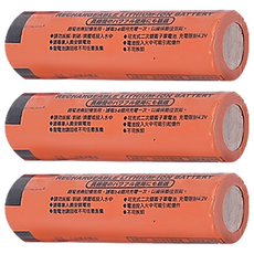 PRACTICAL 實用牌 18650 二次鋰充電池 3350mAh 高容量, 3個, 1入