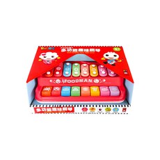 風車 FOOD超人 多功能趣味鋼琴, 紅, 1個, 33 x 23.3 x 14cm