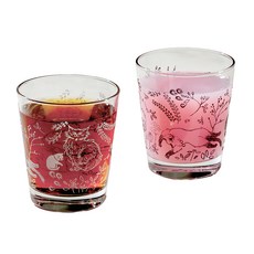 TOMI GLASS 富哨子 水鑽寬口水杯 對杯 Set, 文藝貓, 1組