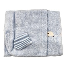 kontex 垂耳小羊純棉連帽浴巾 (藍色) 60 x 120cm 100%純棉, 1件