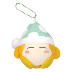 Nintendo 任天堂 睡帽瓦豆魯迪玩偶吊飾, 1個, 12cm, 綠色圓點