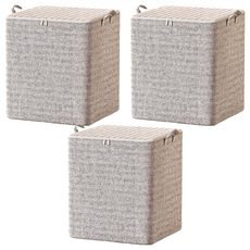 衣物收納袋, 3個, 灰色