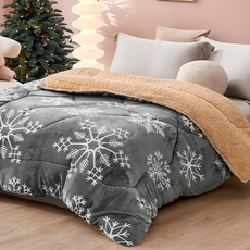 J-bedtime 床寢時光 羊羔法蘭絨暖暖被, 雪花季