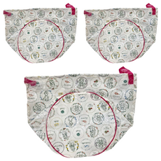 收納王妃 迪士尼收納系列 公主系列 收納筒 圓中款 直徑35 x 47cm, 簡約公主, 3個