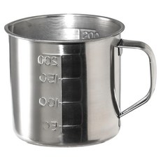 生活King 帶刻度量杯 200cc 精準測量 廚房烘焙必備, 1個, 不鏽鋼