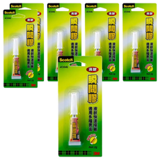 3M Scotch 液狀瞬間膠, 適用多種表面 快速接著 鋁管設計, 6條