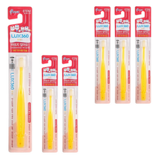 LUX360 幼童牙刷 Step2, 4個月~24個月適用, 黃色, 1入, 6支