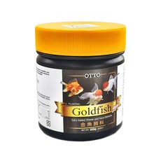 OTTO 建興水族 金魚飼料, 額外添加維生素和微量元素, 200g, 500ml, 1瓶