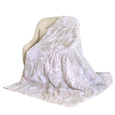 LooCa 花卉抗菌蠶絲涼被, 淺灰棕色