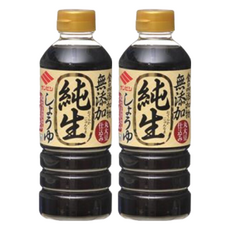 Sanbishi 純生醬油, 整粒大豆生磨製法, 無添加食品添加物, 香醇美味!, 500ml, 2瓶