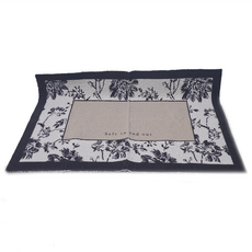 玄關絲圈地墊, 米色 + 黑色, 1個