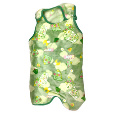 愛北鼻 背心式法蘭絨 無痕, 110碼(身高90~100cm), 綠