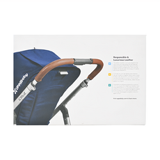 UPPAbaby CRUZ 皮革手把套，優質全粒面壓紋皮革，輕鬆擦拭保養, 淺咖, 1個