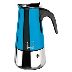 ibili 不鏽鋼摩卡壺 4杯, 1個, 跑車藍
