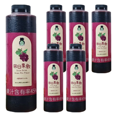 TAIWAN SWEET FARM 台灣好田 日日果飲 葡萄綜合口味 45%果汁含量 紅葡萄+蔓越莓+香檬, 880ml, 6瓶