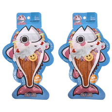 歐姆貓 胖胖魚鮭魚條, 真肉寵物零食, 鮭魚, 25g, 2袋