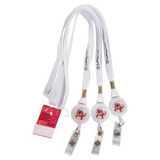 收納王妃 迪士尼 熊抱哥伸縮證件帶, 白色, 3條