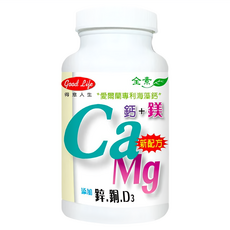 good Life 得意人生 天然海藻鈣 + D3 + 鎂, 60顆, 1瓶