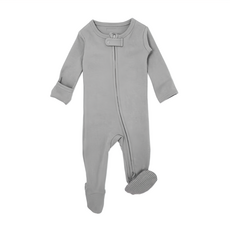 L'ovedbaby 拉鍊款 包手腳連身衣, 有機棉, 9-12個月, 淺灰色