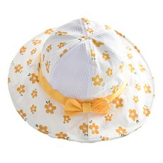 JAR嚴選 兒童透氣防曬遮陽帽-黃色小花, 均碼, 1個