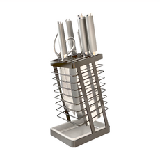 304不銹鋼刀具架，通風透氣不易生鏽堅固耐用, 黑色, 1個