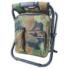 Well Life 悅生活 GoTrip微旅行 野營便攜雙肩背包凳 含保溫功能, 軍綠色, 1個