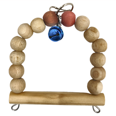 Canary 搖啊搖幸福鈴盪鞦韆, 100%天然原木手工車製，適用於中小型的觀賞鳥, B-T217, 1個