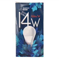 TATUNG 大同 LED節能燈泡 14W 6500K E27 直徑65 x 127mm, 晝光色, 20個