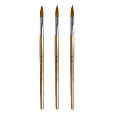 Macro Wave 馬可威 尼龍水彩筆圓 Set, 小8中12大16, 3支