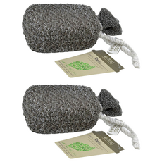 KEYTOSS 詰朵斯 S.Cafe環保咖啡紗 立方織沐浴海棉 - 灰色, 10x8x4.5cm, 台灣製造, 1入, 2個