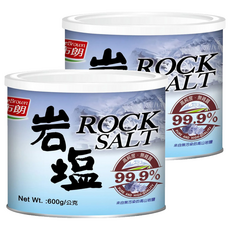 HomeBrown 紅布朗 岩鹽, 600g, 2罐