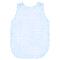 in Blooom 印花樂 寶寶防踢被 雙肩釦 玻璃海棠 58 x 39.5cm 190g, 薄霧藍, 1件