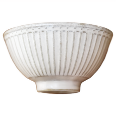 美濃燒 十草 飯碗 12.3 x 6.5cm, 米白, 1個