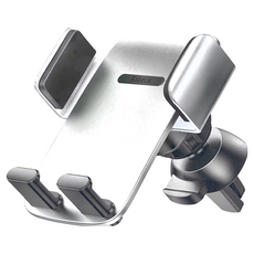 Baseus 倍思 易控Pro 夾持車載手機支架，出風口版，鋅合金+ABS材質, 銀色, 1個