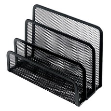 ABEL 力大牌 拉網三層信架, 烤漆黑, 1入