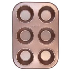 zenker 六格馬芬不沾烤盤 5249281 玫瑰金, 1個
