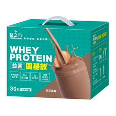 台塑生醫 醫之方 益菌固基飲 可可風味 30包 960g 蛋白飲 BCAA 低糖, 1盒