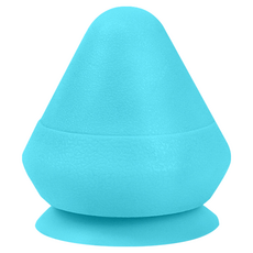 AHOYE 吸附式筋膜球/按摩球/花生球 筋膜放鬆穴道按摩 矽膠材質 輕巧方便攜帶, 藍色, 1個