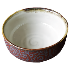 日本製 赤彩唐草4缽, 赤彩唐草, 1個