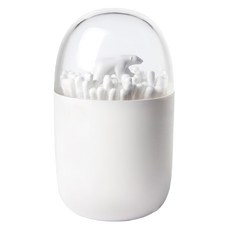 QUALy Roaming Bear cotton bud holder 棉花棒罐 北極漫步, 1個, 1個