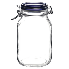 Bormioli Rocco 藍蓋密封罐 玻璃材質 義大利製, 2.13L, 1個