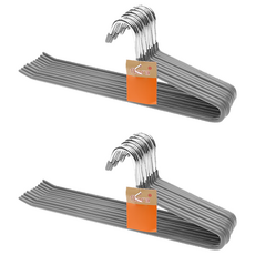 NATURE LIVING 防滑塗層1段褲掛, Set 10個, 灰色, 2組