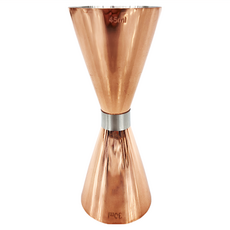 金環刻度盎司杯 量酒器 jigger, 30/45ml 玫瑰金 銀環, 304不銹鋼, 1個