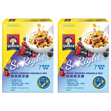 QUAKER 桂格 穀添樂七種果莓脆穀, 300g, 2盒
