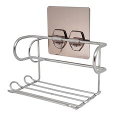 Easy 易立家 洗碗精架 附無痕掛勾 防水 防鏽, S-S2007-001 + 透明貼片, 不鏽鋼架15 x 8.5 x 8cm + 貼片8 x 8cm, 1組